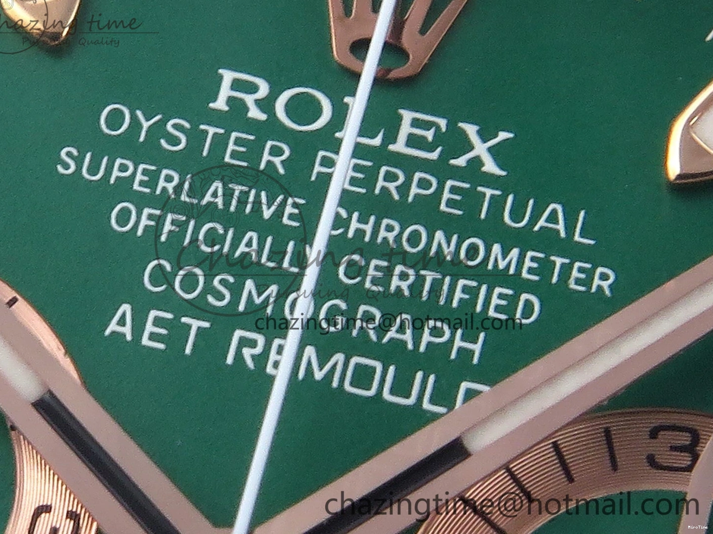 MiroTime 0203 MoistureWicking Daytona AET White Ceramic Case and Bracelet Green Dial SA4130 V 1891